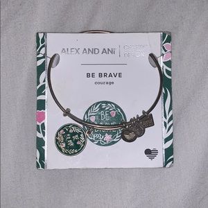 Alex And Ani Be Brave Bracelet in Silver